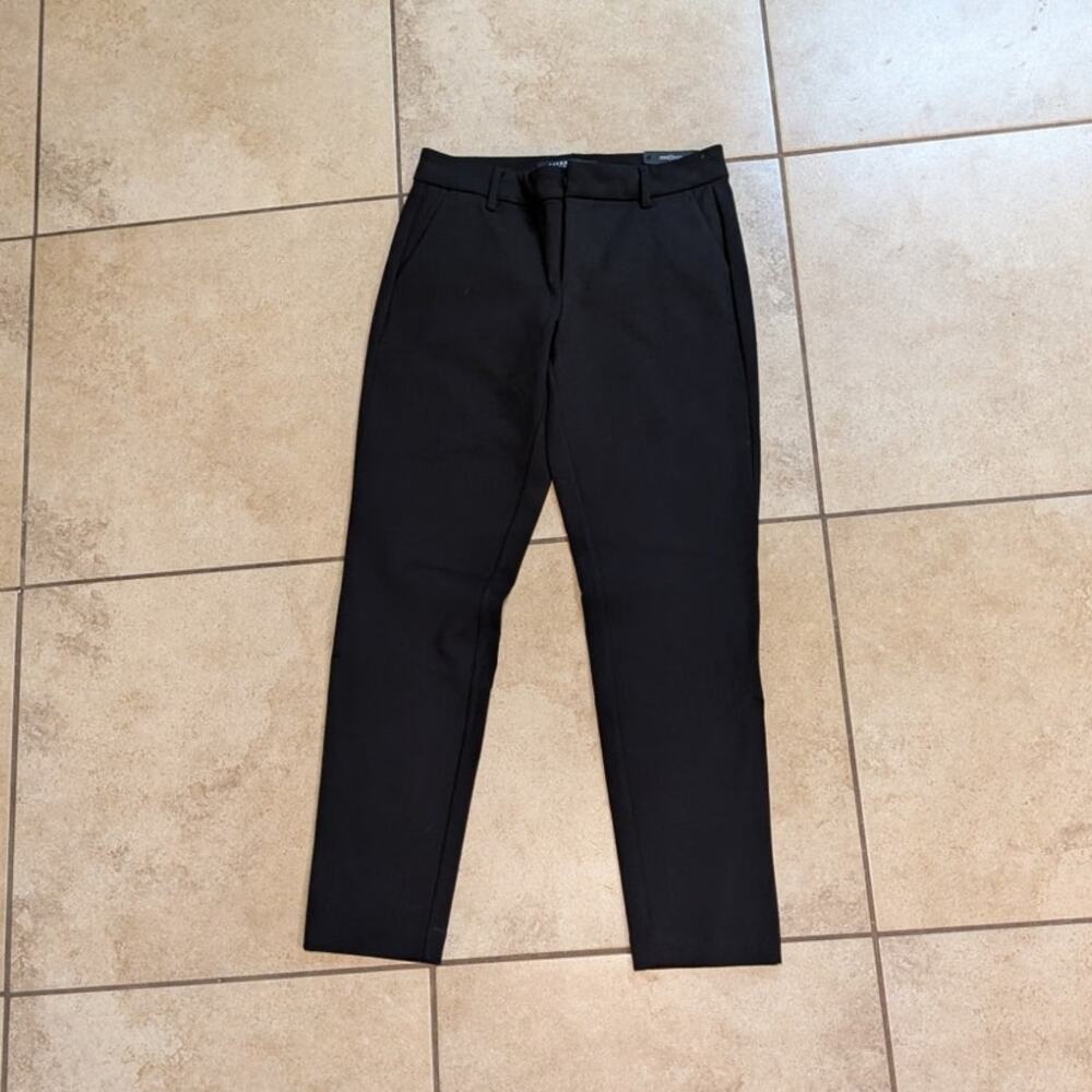 Black straight leg slacks